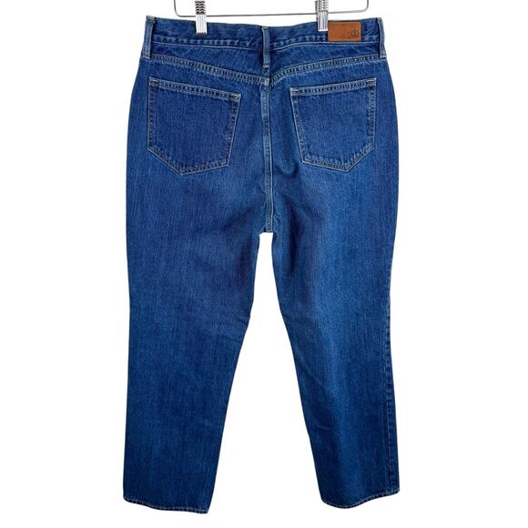 Lands' End 100% Cotton Medium Wash High Rise Straight Jean Size 10 - Picture 2 of 7
